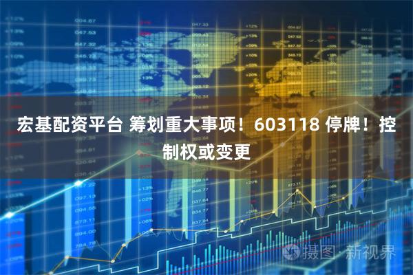 宏基配资平台 筹划重大事项！603118 停牌！控制权或变更