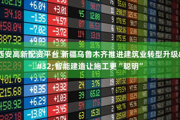 西安高新配资平台 新疆乌鲁木齐推进建筑业转型升级 智能建造让施工更“聪明”