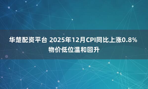 华楚配资平台 2025年12月CPI同比上涨0.8% 物价低位温和回升